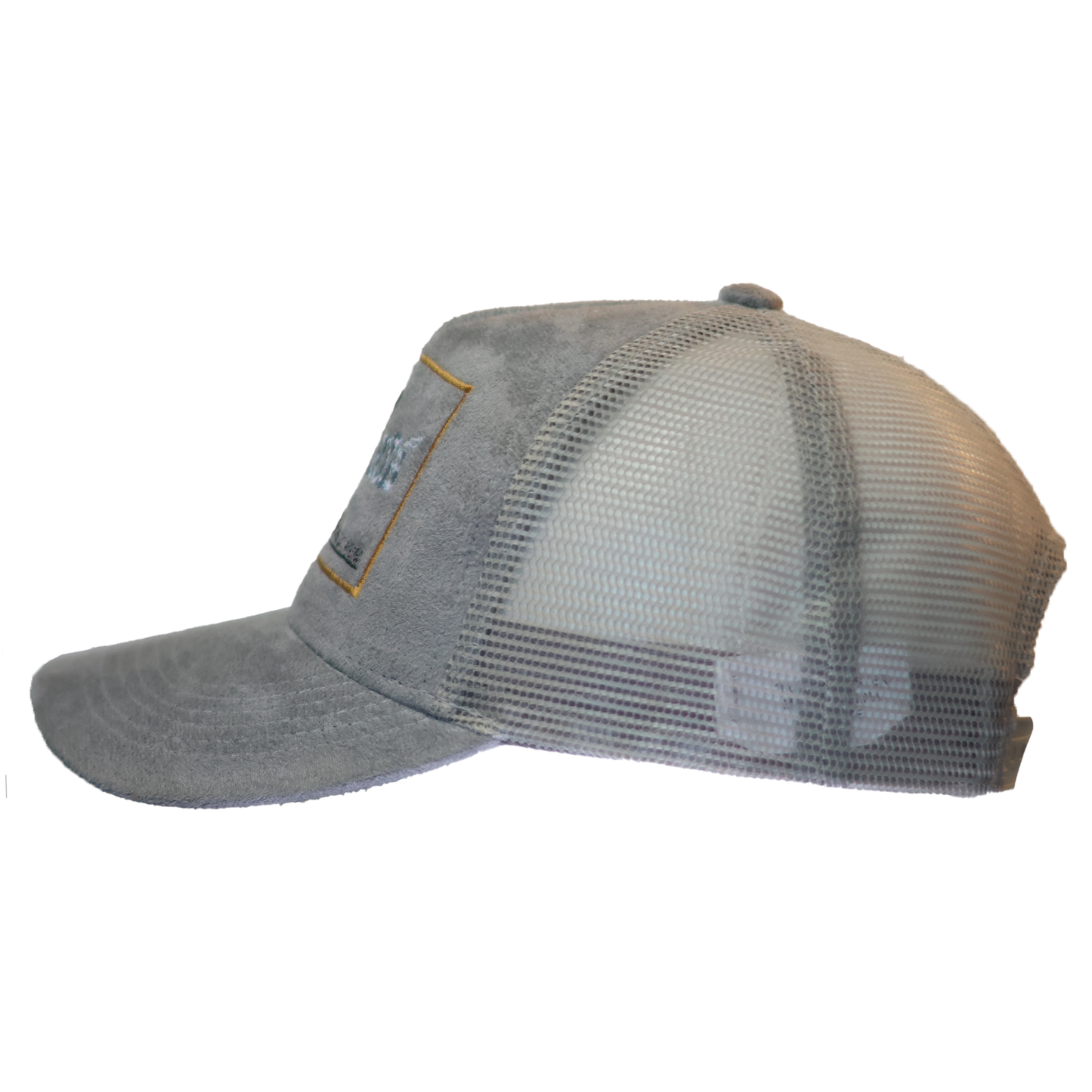 Grey (Suede) Stunting Curved Teddy Design Cap